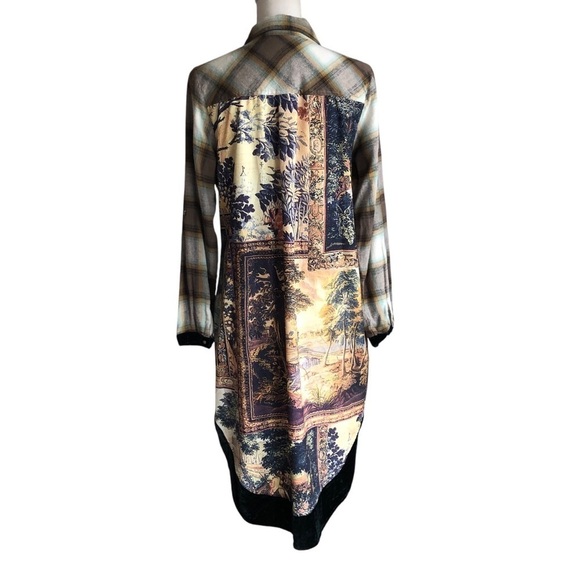 Soft Surroundings Saxon Plaid Tunic Shirt Dress Medium - Picture 4 of 16